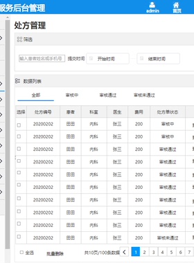 【医药、医疗】互联网医疗平台后台管理系统Axure原型