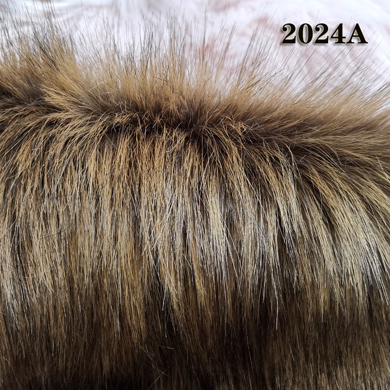 长毛绒仿皮草cosplay服装舞台设计装饰面料帽子边披肩仿狼毛绒布