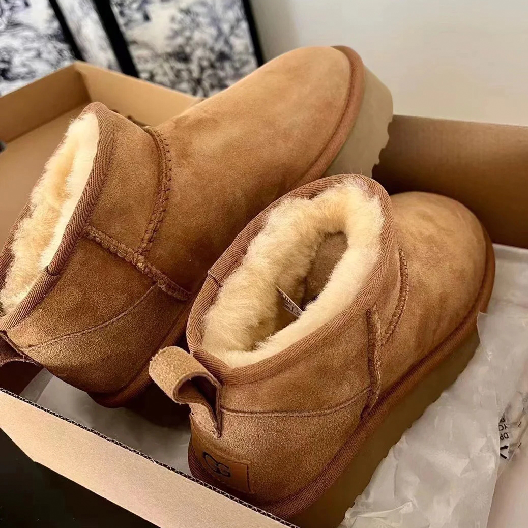 雪地靴男女款皮毛一体冬季加绒