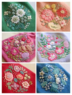 刺绣图案花团锦簇花环水溶无纺布免画图绣花图稿定做不是材料包
