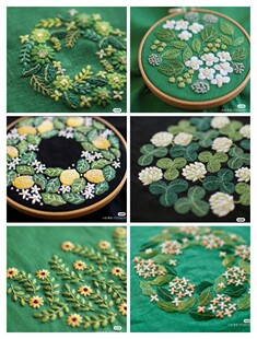 服装手工刺绣定做绣花图案图稿水溶无纺布免画图绣花不是材料包