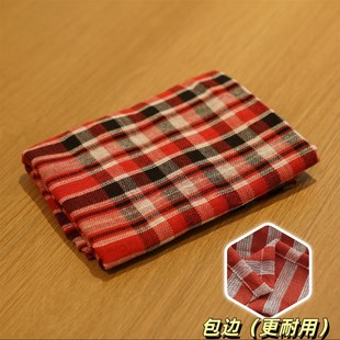 潮汕浴布老粗布赛龙舟吸汗束腰包边I格子款 浴巾不起球不掉色