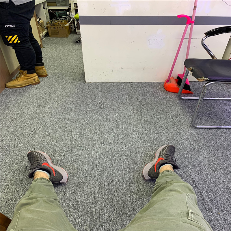 沪新品楼梯e简约灰色地毯卧室防火阻燃整铺长方形圈绒地毯店主推