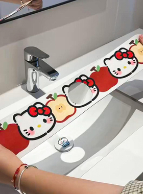 hellokitty水龙头沥水垫洗手台吸水垫洗碗槽洗脸池台面速干卫生间