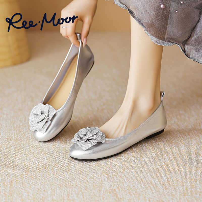 reemoor羊皮蛋卷鞋浅口单鞋