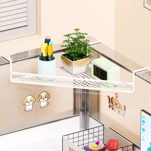 办公室桌上隔板悬挂式置物架挂篮工位上屏风拐角置物架多层收纳筐