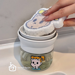 洗洁精按压器高颜值家用厨房水槽洗碗起泡神器皂液盒洗手液分装瓶