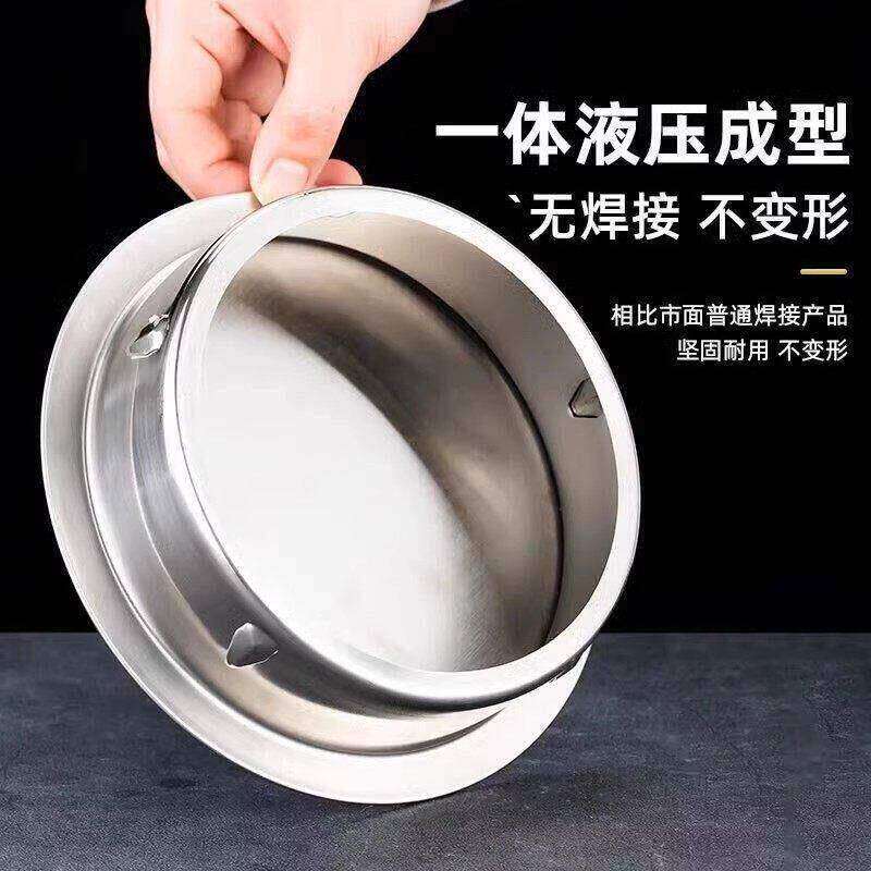烟道封堵盖厨房油烟机空调孔墙体洞口遮丑封口不锈钢PVC下水道防