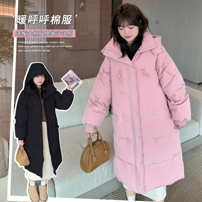 加厚棉衣连帽面包服抽绳棉服外套