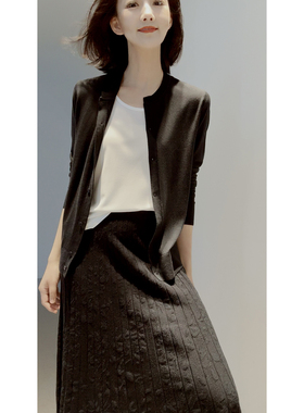 *禾经典~26SS【超细支/钻石羊毛-13.5μm/18G/柔软无扎】针织开衫