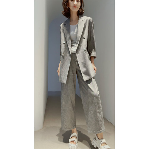 弹力亚麻棉干爽舒适0压通勤休闲