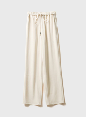 【KZ0810905】每一面都是你 進口三醋酸休闲佰搭抽绳拖地长裤