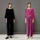 柔糯 复古 显瘦 加密加厚 宽松套装 真丝丝绒 静奢 意大利進口