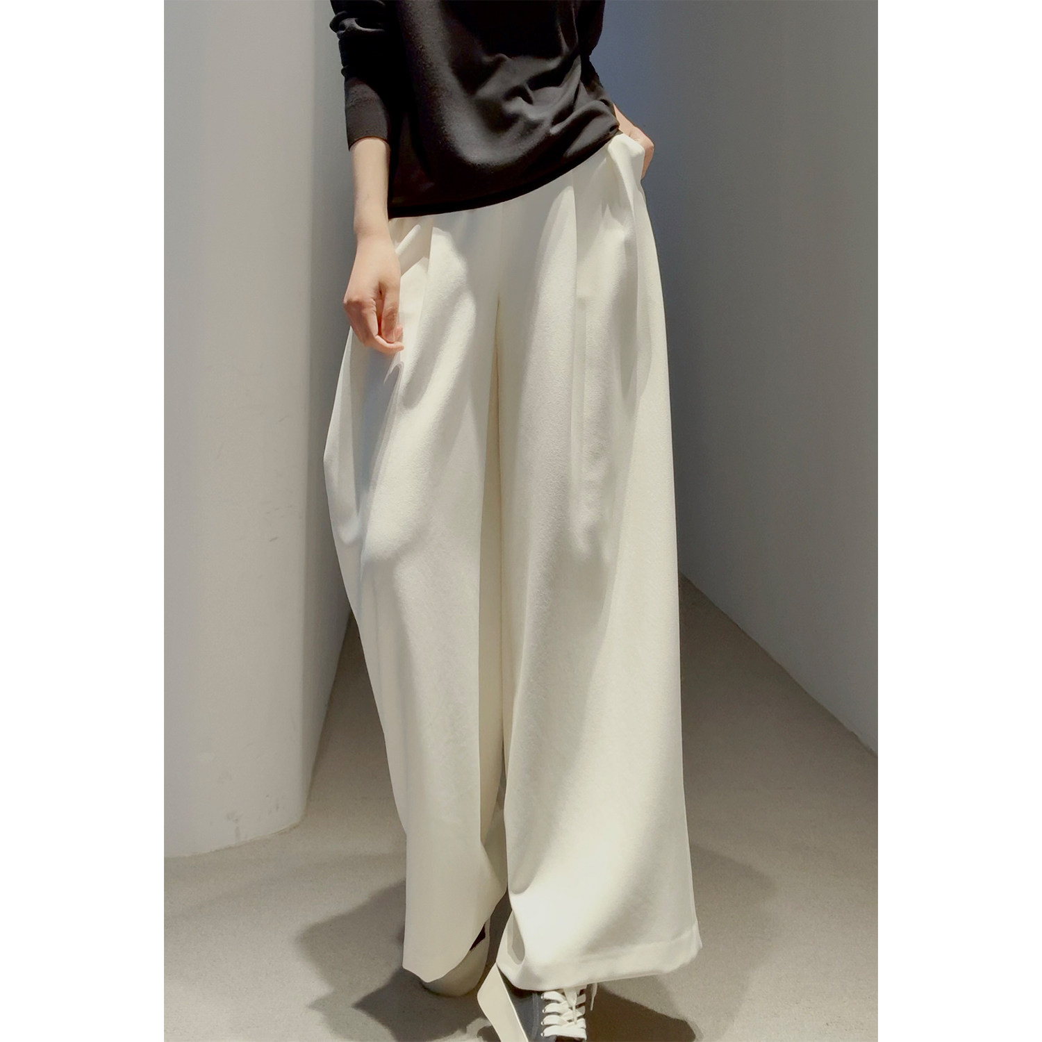 浅春の松弛感【進口料/免烫易打理/垂坠有型/UPF50+】休闲阔腿裤