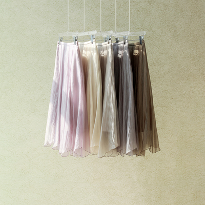 浪漫波浪边不规则a字半身裙仙美