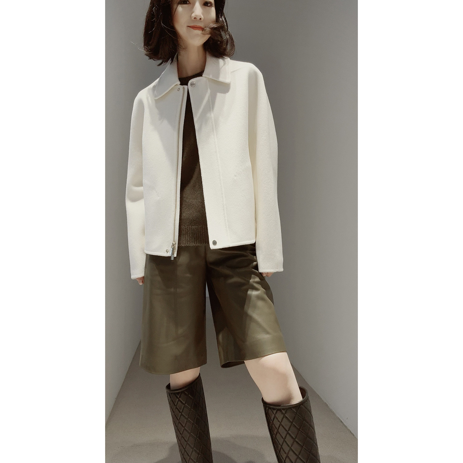 禾同款软糯亲肤羊绒羊毛翻领大衣