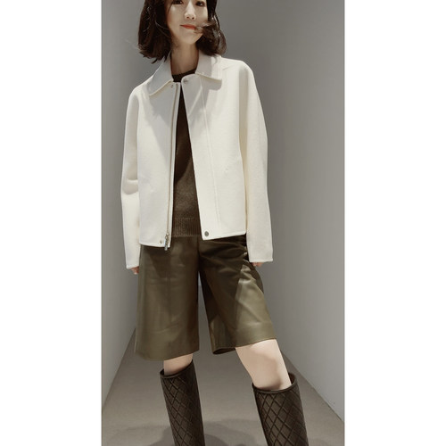 禾同款软糯亲肤羊绒羊毛翻领大衣