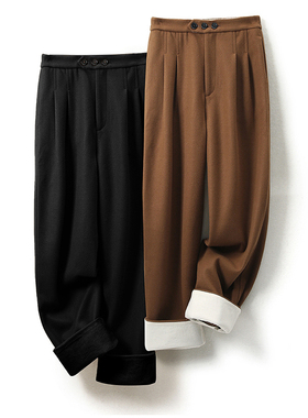 25冬~时尚区分度！经典升级厚版利落挡风卷边锥裤