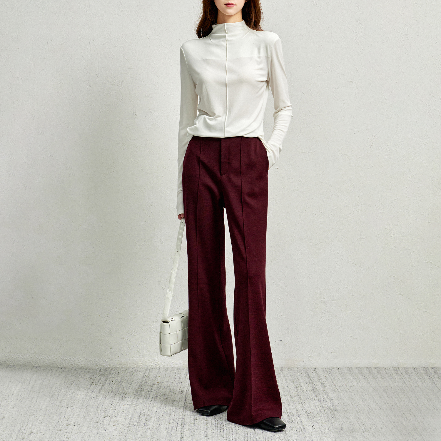 【TX0803171】獨家定织“0”压感6A级真丝针织百搭修身显瘦T王