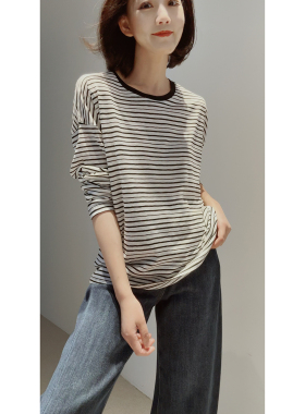 航海少女~26春【棉莱赛尔真丝/垂顺爽滑/色织彩条】ROW松弛感/T恤