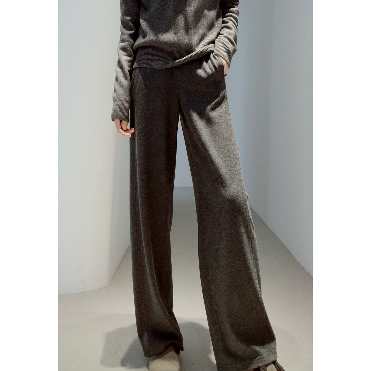 羊绒细羊毛保暖体面质感】直筒裤