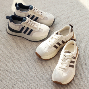 丝光牛猄 阿甘舒适厚底老爹鞋 羊皮 增5CM 莱卡布 26新