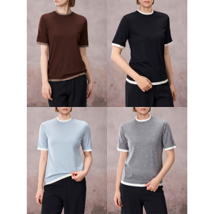 真丝羊毛 可水洗 OTW技术 撞色 M1U风 短袖 刚需B入