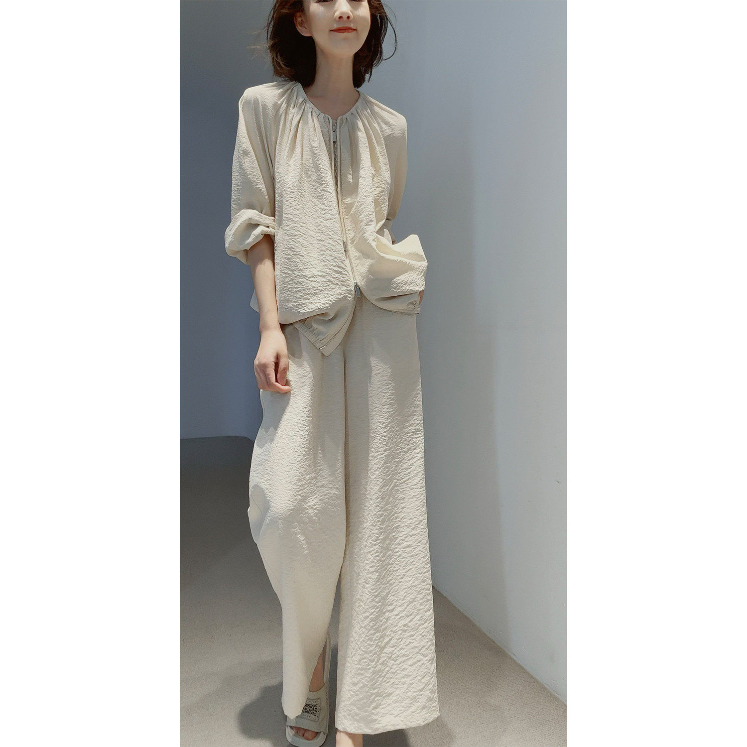 丝锦泡泡绉DrySilk【石皮肌理感/易打理/抗皱/耐造】显瘦懒人系列