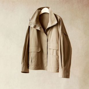 罕见匠心 造型感 進口强捻棉 细腻雾面 风衣夹克 盐缩工艺 26春