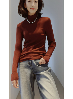 秋冬刚需~必卷回家【120'S精纺羊毛/可机/18针无缝】升级版打底衫