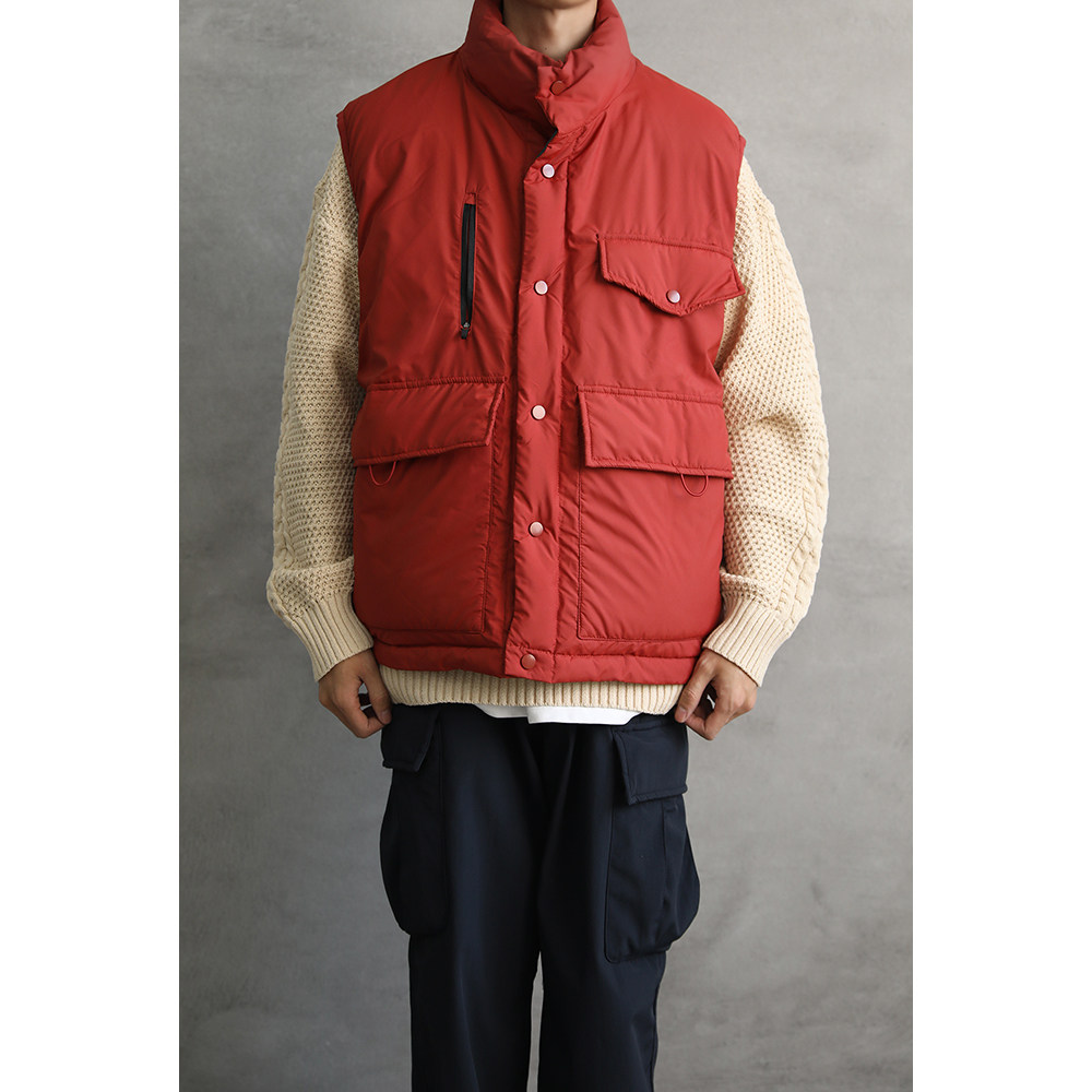 LH 스토어 일본 복고풍 가역 고품질 스탠드 칼라 작업복 다운 조끼 남성과 여성을위한 따뜻한 두꺼운 조끼