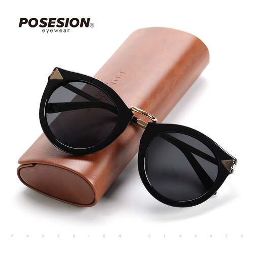 POSESION偏光遮阳大框复古太阳镜