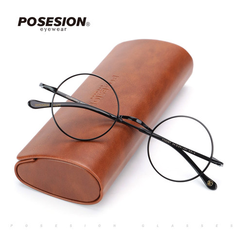 Posesion纯钛轻细复古眼镜框