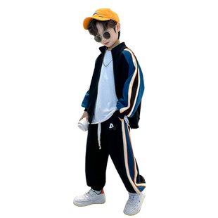 男童春秋套装2026新款中大童韩版纯棉洋气两件套儿童春季运动服潮