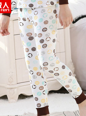 青少年打底秋裤薄款棉毛单裤