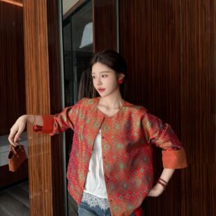 CANCAN STUDIO【蜀锦•祥云如意】非遗︱高端新中式外套G652366