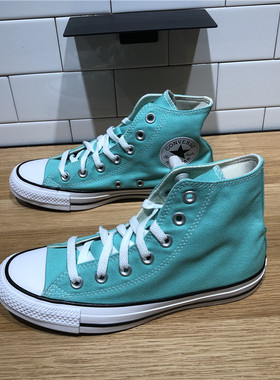 CONVERSE匡威新款All Star绿色男女高帮休闲鞋透气帆布鞋 A03796C