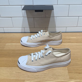 CONVERSE匡威Jack Purcell开口笑燕麦奶色男女低帮帆布鞋 A11569C