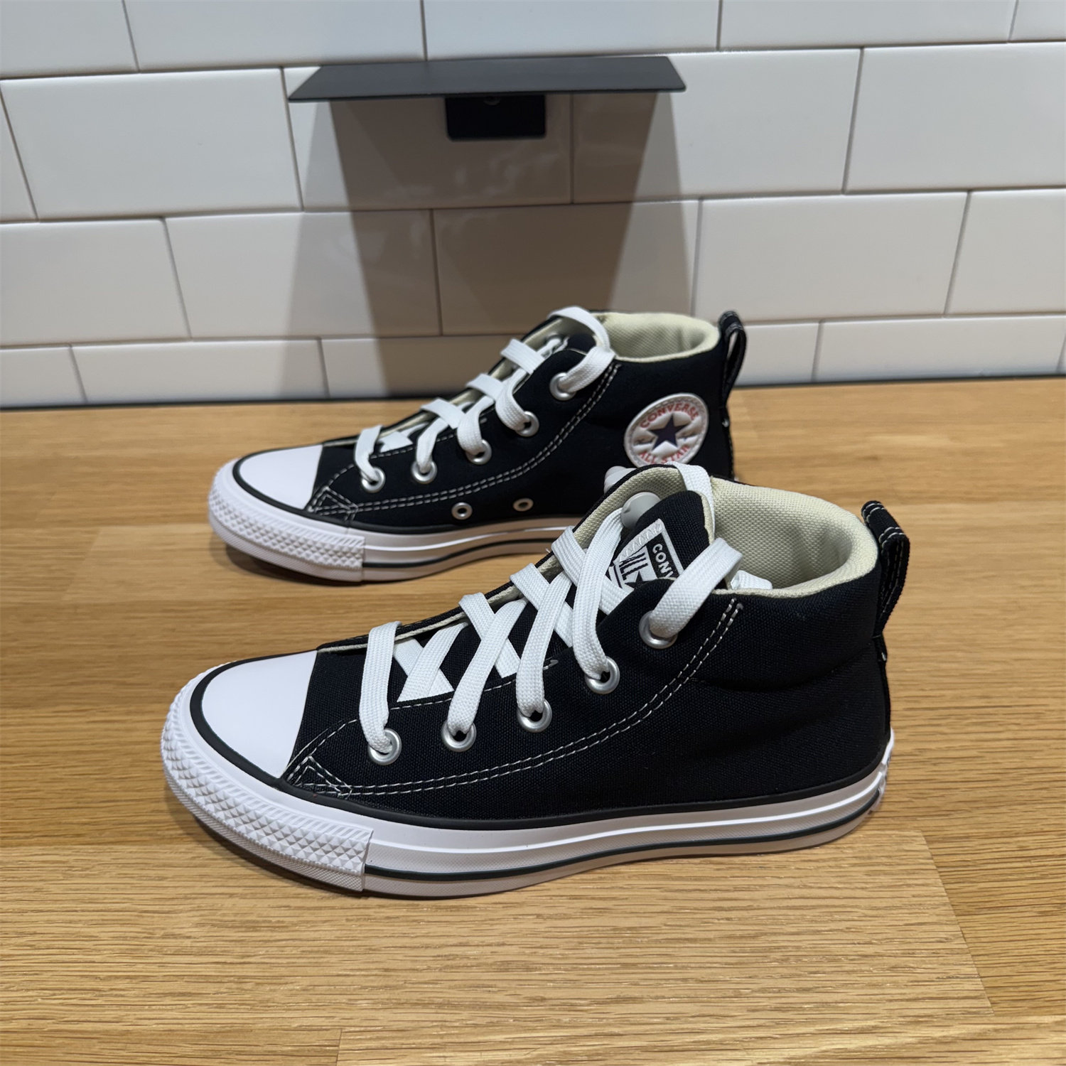 CONVERSE匡威新款CT SNL黑色男女中帮休闲百搭复古帆布鞋 149545C图片