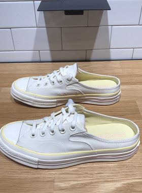 Converse匡威新款1970S米黄色男女懒人一脚蹬半拖鞋帆布鞋A10076C