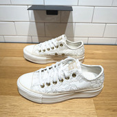 帆布鞋 CONVERSE匡威 Lift芭蕾风低帮厚底增高鞋 Star A15197C All