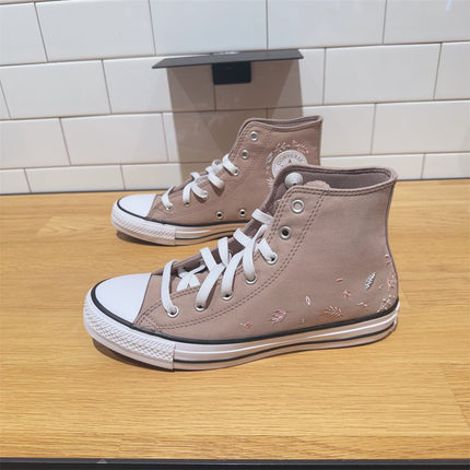 CONVERSE匡威All Star花卉刺绣大童女子高帮运动鞋帆布鞋 A08401C