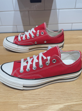CONVERSE匡威 1970S大红色搪瓷红男女低帮休闲复古帆布鞋 164949C
