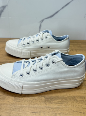 CONVERSE匡威All Star Lift夏季女款低帮厚底增高鞋帆布鞋A16187C