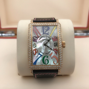 原装正品法穆兰手表原镶钻玫瑰金腕表彩字面法兰克穆勒手表1002QZ