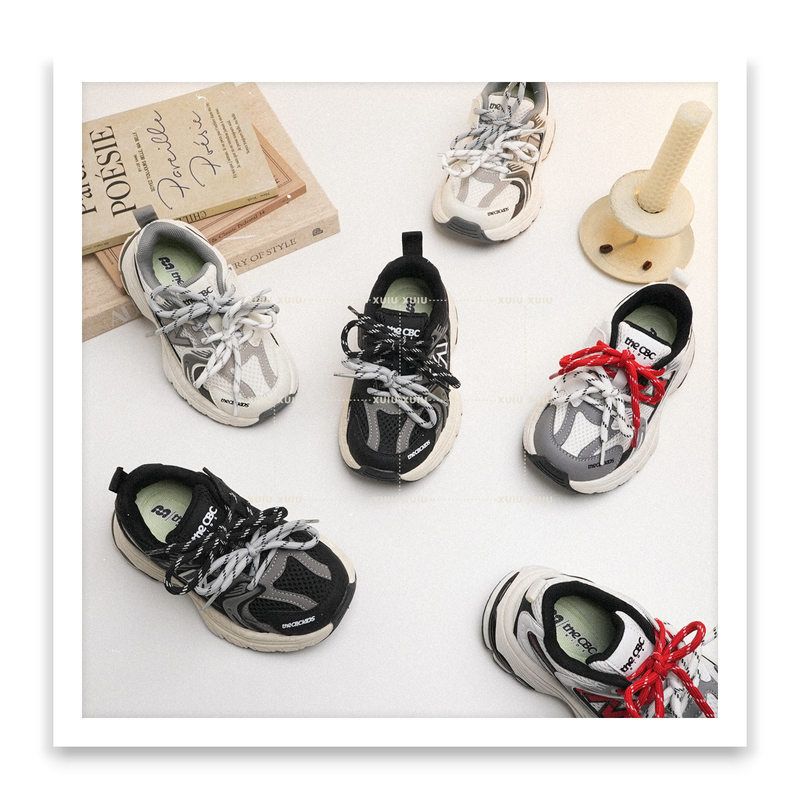 美式复古儿童运动鞋春秋双网体训