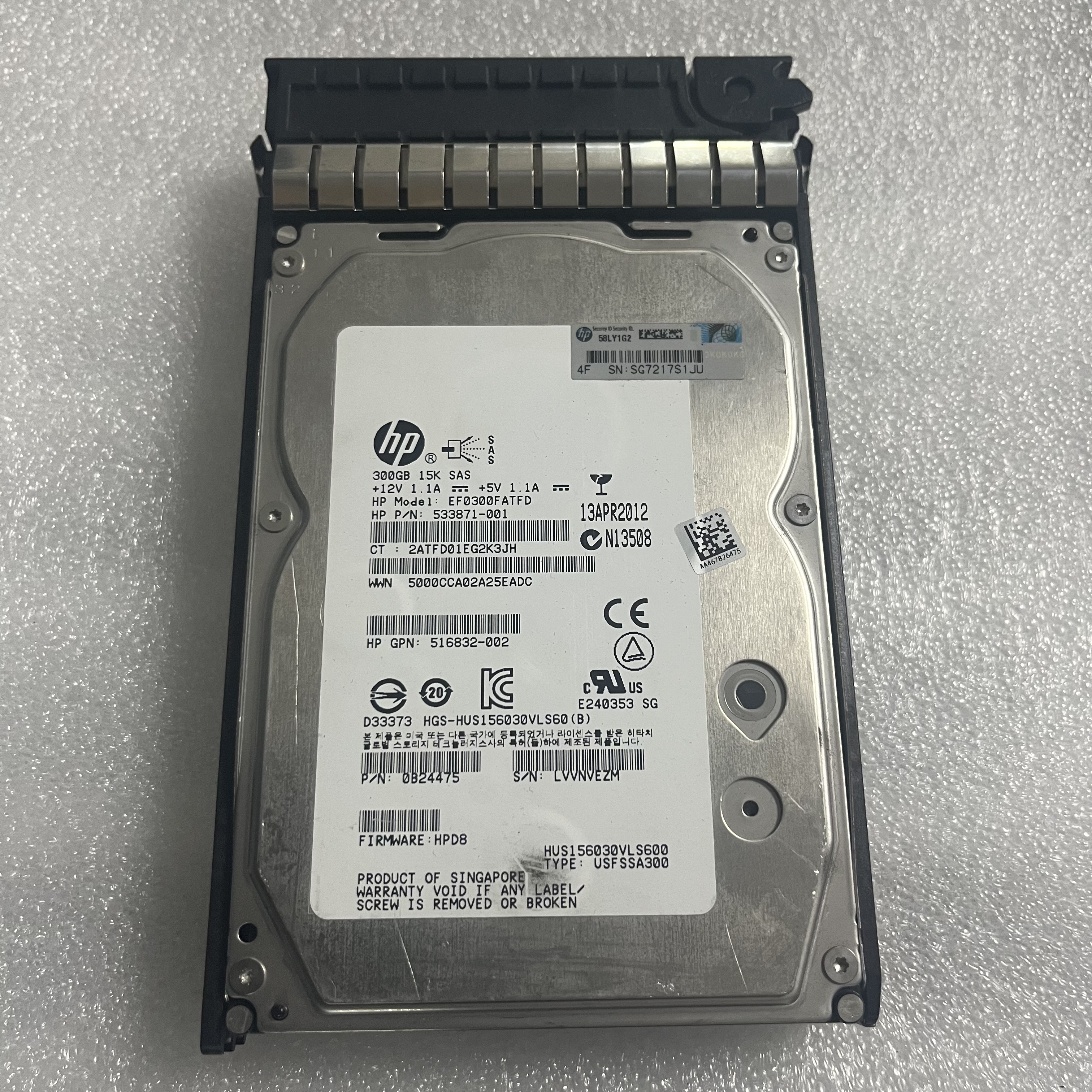 HP300G15K3.5寸SAS硬盘