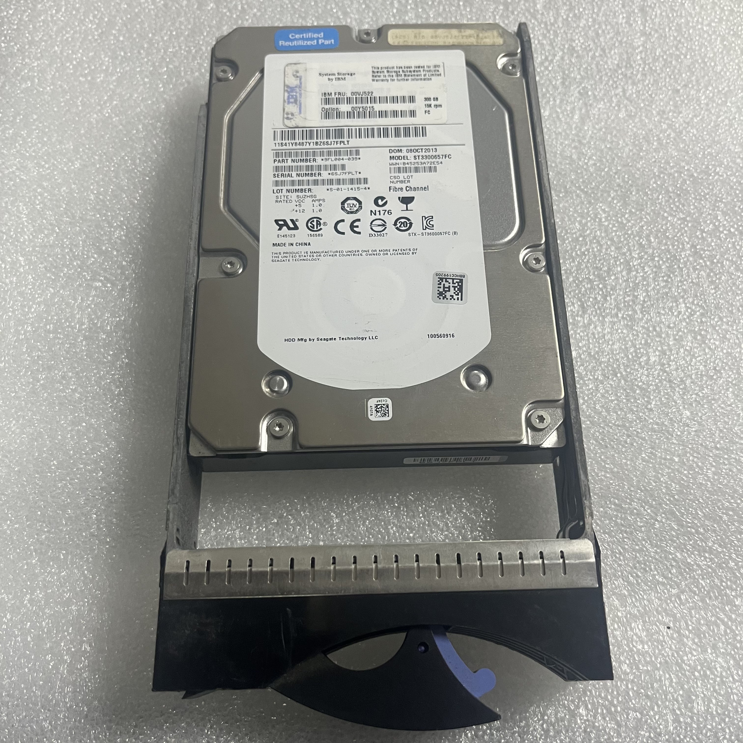 IBM 300G 42D0417 42D0410 ST3300657FC 存储服务器硬盘00VJ522