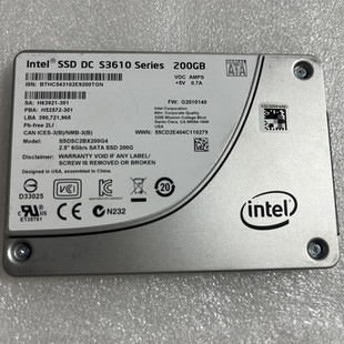 英特尔S3610 200GB 企业级固态硬盘 2.5 SATA接口 SSDSC2BX200G4R