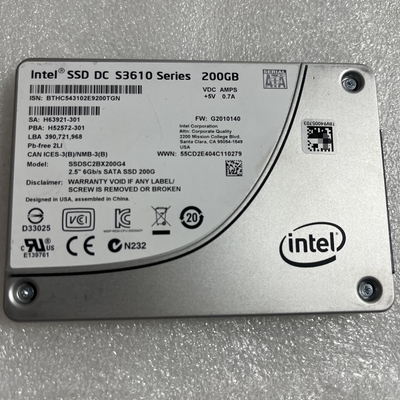 英特尔S3610 200GB 企业级固态硬盘 2.5 SATA接口 SSDSC2BX200G4R